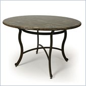 Pastel Furniture Island Falls Travertine Dining Table in Autumn Rust