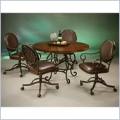 Pastel Furniture Island Falls Copperstone Tabletop Dining Table Set