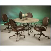 Pastel Furniture Island Falls Marble Tabletop Dining Table Set