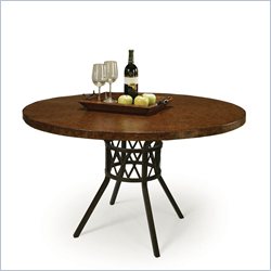 Pastel Furniture Ravenwood Copperstone Dining Table in Autumn Rust