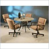 Pastel Furniture Ravenwood Caster Marble Dining Set