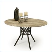 Pastel Furniture Ravenwood Poly Travertine Dining Table in Autumn Rust