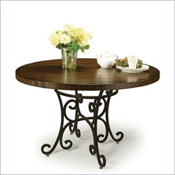Pastel Furniture Magnolia Hard Wood Dining Table in Autumn Rust