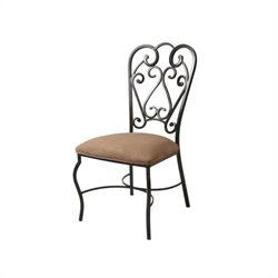 Pastel Furniture Magnolia Moccasin Suede Side Chair in Autumn Rust