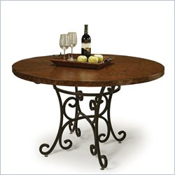 Pastel Furniture Magnolia Copperstone Dining Table in Autumn Rust