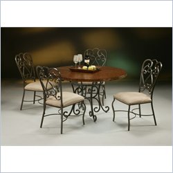 Pastel Furniture Magnolia Round Hammered Copperstone Dining Set