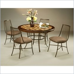 Pastel Furniture Victoria Round Poly Travertine Dining Set