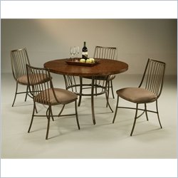 Pastel Furniture Victoria Round Hammered Copperston Dining Set