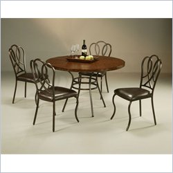 Pastel Furniture Oxford Copperstone Dining Set in Roletta Brown