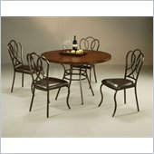 Pastel Furniture Oxford Copperstone Dining Set in Roletta Brown