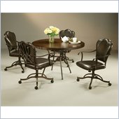 Pastel Furniture Oxford Hard Wood Dining Caster Set in Roletta Brown