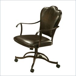 Pastel Furniture Oxford Stallion Brown Caster Chair in Roletta Brown