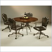 Pastel Furniture Oxford Copperstone Dining Caster Set in Roletta Brown