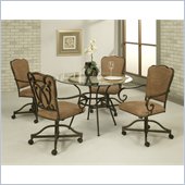 Pastel Furniture Vienna Glass Dining Set in Roletta Brown