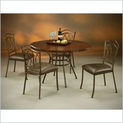 Pastel Furniture Westport Copperstone Dining Set in Roletta Brown