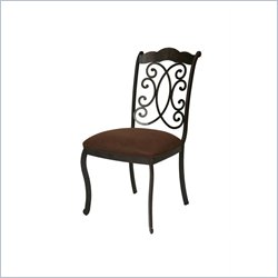 Pastel Furniture Athena Cowboy Brown Side Chair in Autumn Rust