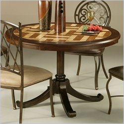 Pastel Furniture Mira Vista Travertine Wood Dining Table Set