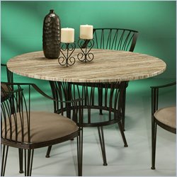 Pastel Furniture Metropolitan Travertine Dining Table in Autumn Rust