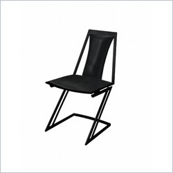 Pastel Furniture ZZ  Ford Black Side Chair in Matte Black