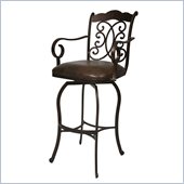 Pastel Furniture Athena 26 Barstool With Arms in Autumn Rust