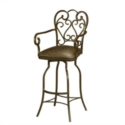 Pastel Furniture Magnolia 26 Barstool with Arms in Autumn Rust