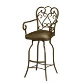 Pastel Furniture Magnolia 30 Barstool with Arms in Autumn Rust