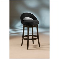 Pastel Furniture Urbana 26 Barstool in Microfiber Black Fabric