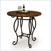 Pastel Furniture Atrium 36 Hammered Metal Pub Table in Autumn Rust 