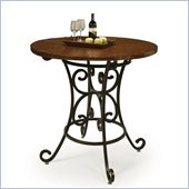Pastel Furniture Magnolia 36 Hammered Metal Pub Table in Autumn Rust