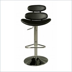 Pastel Furniture Avebury 30 Bar Stool In Chrome Upholstered In Black