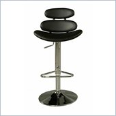 Pastel Furniture Avebury 30 Bar Stool In Chrome Upholstered In Black