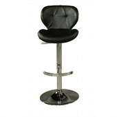 Pastel Furniture Aegean Coast 30 Black Upholstered Chrome Bar Stool