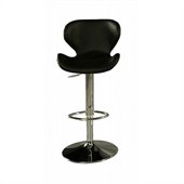 Pastel Furniture Cagliari 30 Bar Stool In Chrome Upholstered In Black