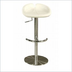 Pastel Furniture Davenport 30 Stainless Steel Bar Stool in Ivory