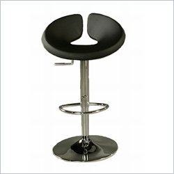 Pastel Furniture Edinburgh 30 Chrome Bar Stool Upholstered In Black