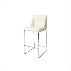 Pastel Furniture Essex 30 Bar Stool In Chrome Upholstered In Ivory