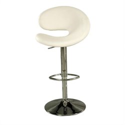 Pastel Furniture Gilbraltar Chrome 30 Bar Stool Upholstered In Ivory