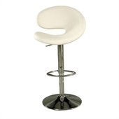 Pastel Furniture Gilbraltar Chrome 30 Bar Stool Upholstered In Ivory
