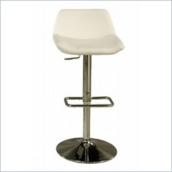 Pastel Furniture Los Cabos 30 Chrome Bar Stool Upholstered In Ivory