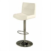 Pastel Furniture Versailles 30 Chrome Bar Stool Upholstered In Ivory