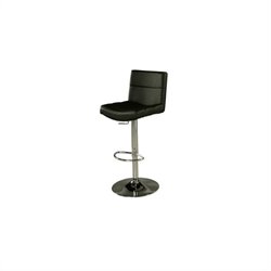 Pastel Furniture Versailles 30 Chrome Bar Stool Upholstered In Black