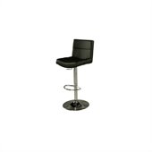 Pastel Furniture Versailles 30 Chrome Bar Stool Upholstered In Black