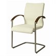 ADD TO YOUR SET: Pastel Furniture Akasha Side Chair in Ivory/Walnut Veneer