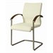 Pastel Furniture Akasha Arm Dining Chair in Ivory/Walnut Veneer