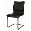 ADD TO YOUR SET: Pastel Furniture Charlize Side Chair in Black/Walnut Veneer