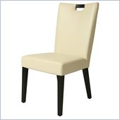 Pastel Furniture Epiphany Side Chair in Bonded White Leather