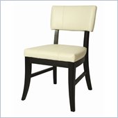 Pastel Furniture Eritrea Side Chair in Bonded White Leather