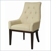 Pastel Furniture Firzouzeh Side Chair in Khaki Linen 