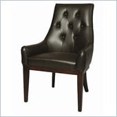Pastel Furniture Firzouzeh Side Chair in Bonded Brown Leather