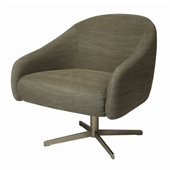 Pastel Furniture Dawsonville Club Chair in Linen Gray Fabric